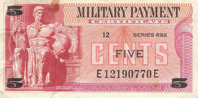 USA MPC Series 692 p.M91 5 Cents 1970 VF